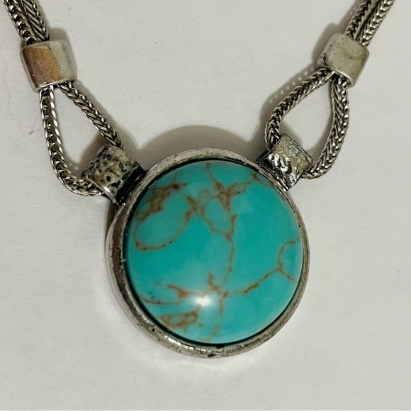 Lucky Brand Vintage Faux Turquoise necklace - Picture 2 of 4